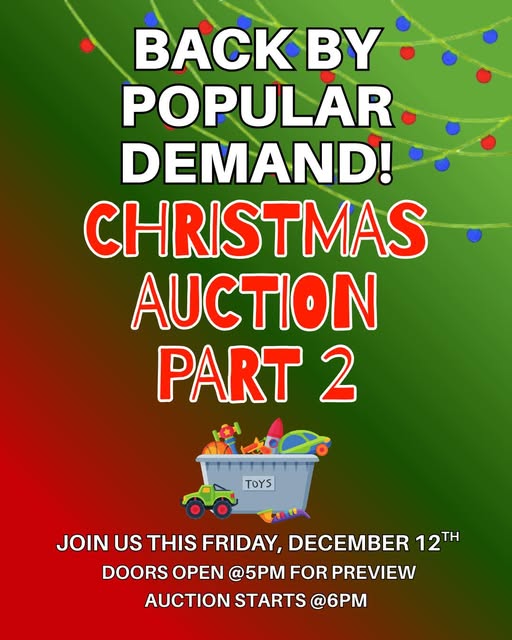 Friday Dec 12 Repeat Auction to benefit kids thru Plentiful Harvest